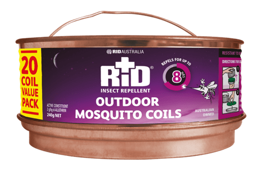 RID MOSQUITO COILS 240G WITH BRONZE BURNER PACK OF 20